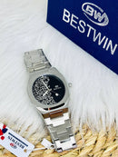 Black dial  x silver strap